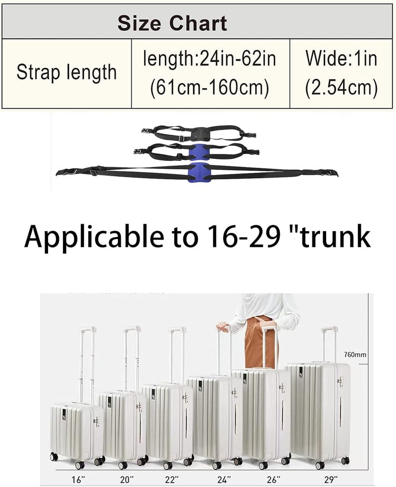 RUMILLA Luggage Straps ， Luggage add a Bag Strap，Travel Must Haves High Elastic Suitcase Adjustable Belt Bag Bungees with Buckles (Orange) - Image 4